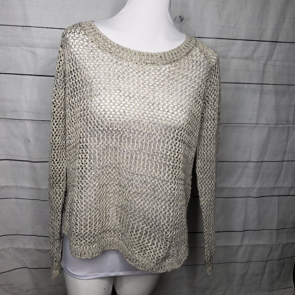 Paper Crane Stitchfix loose knit wheat top Small